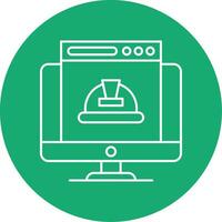 Website Builder Line Multi Circle Icon vector
