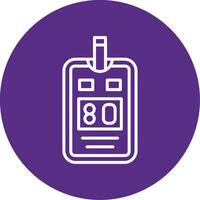 Glucose Meter Line Multi Circle Icon vector