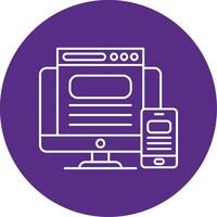 Responsive Design Line Multi Circle Icon vector