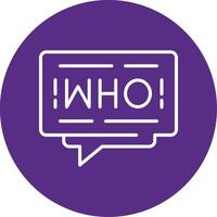 Who Line Multi Circle Icon vector