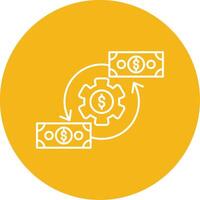 Cash Flow Line Multi Circle Icon vector