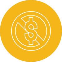 No Sales Line Multi Circle Icon vector