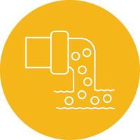Sewage Line Multi Circle Icon vector