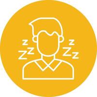 Tiredness Line Multi Circle Icon vector