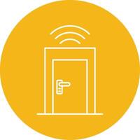 Smart Door Line Multi Circle Icon vector