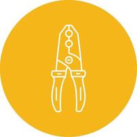 Wire Stripper Line Multi Circle Icon vector