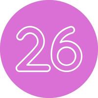 Twenty six Line Multi Circle Icon vector