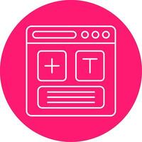 Website Builder Line Multi Circle Icon vector