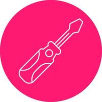 Screwdrive Line Multi Circle Icon vector