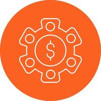 Asset Management Line Multi Circle Icon vector
