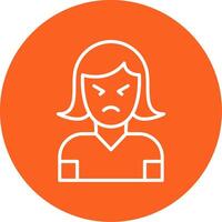 Anger Line Multi Circle Icon vector