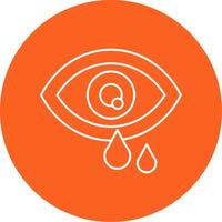 Eye Line Multi Circle Icon vector