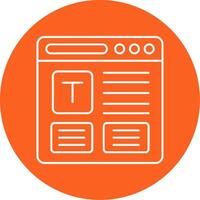 Website Builder Line Multi Circle Icon vector
