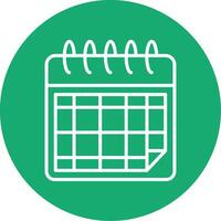 Calendar Line Multi Circle Icon vector