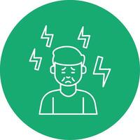 Depression Line Multi Circle Icon vector