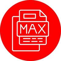 MAX File Line Multi Circle Icon vector