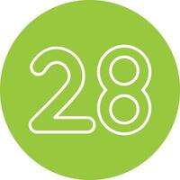 Twenty eight Line Multi Circle Icon vector