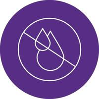 No Potable Line Multi Circle Icon vector