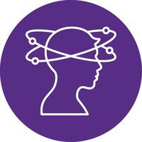 Dizziness Line Multi Circle Icon vector