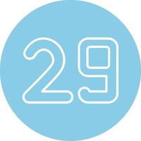 Twenty nine Line Multi Circle Icon vector