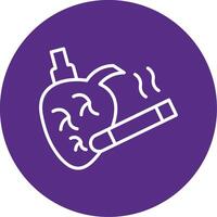 Smoking Line Multi Circle Icon vector