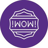 Wow Line Multi Circle Icon vector
