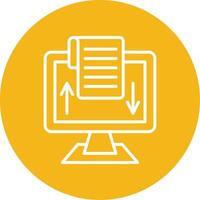 Digitalization Line Multi Circle Icon vector