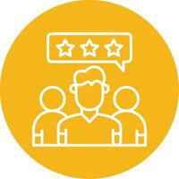 Leadership Rating Line Multi Circle Icon vector