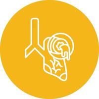 Bronchiectasis Line Multi Circle Icon vector
