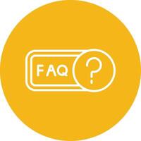 Faq Line Multi Circle Icon vector