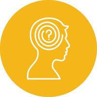 Confusion Line Multi Circle Icon vector