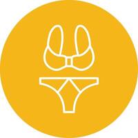 Swimsuit Line Multi Circle Icon vector