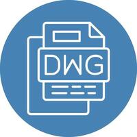 DWG File Line Multi Circle Icon vector