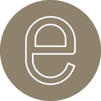 Small e Icon vector