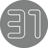 Thirty one Line Multi Circle Icon vector