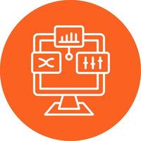 Analysis Line Multi Circle Icon vector