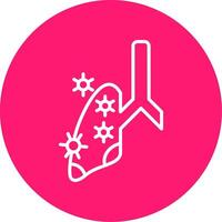 Tuberculosis Germs Line Multi Circle Icon vector