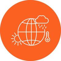Climate Change Line Multi Circle Icon vector
