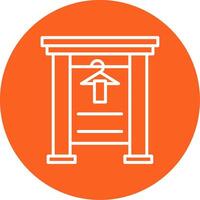 Changing Room Line Multi Circle Icon vector