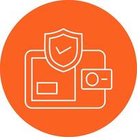 Wallet Line Multi Circle Icon vector