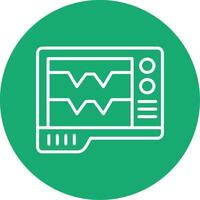Ecg Line Multi Circle Icon vector