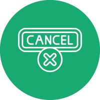 Cancel Line Multi Circle Icon vector