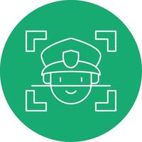 Face Recognition Line Multi Circle Icon vector