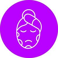 Rosacea Line Multi Circle Icon vector