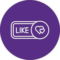 Like Line Multi Circle Icon vector