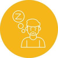 Insomnia Line Multi Circle Icon vector