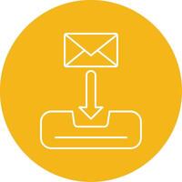 Inbox Line Multi Circle Icon vector