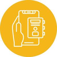 Contacts Line Multi Circle Icon vector