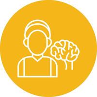 Neurologist Line Multi Circle Icon vector