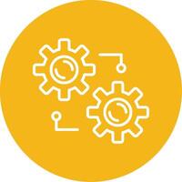 Integration Line Multi Circle Icon vector